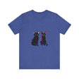 Black Cat Mystery T-Shirt - Elegant & Colorful: A stylish and vibrant t-shirt featuring a mysterious black cat design