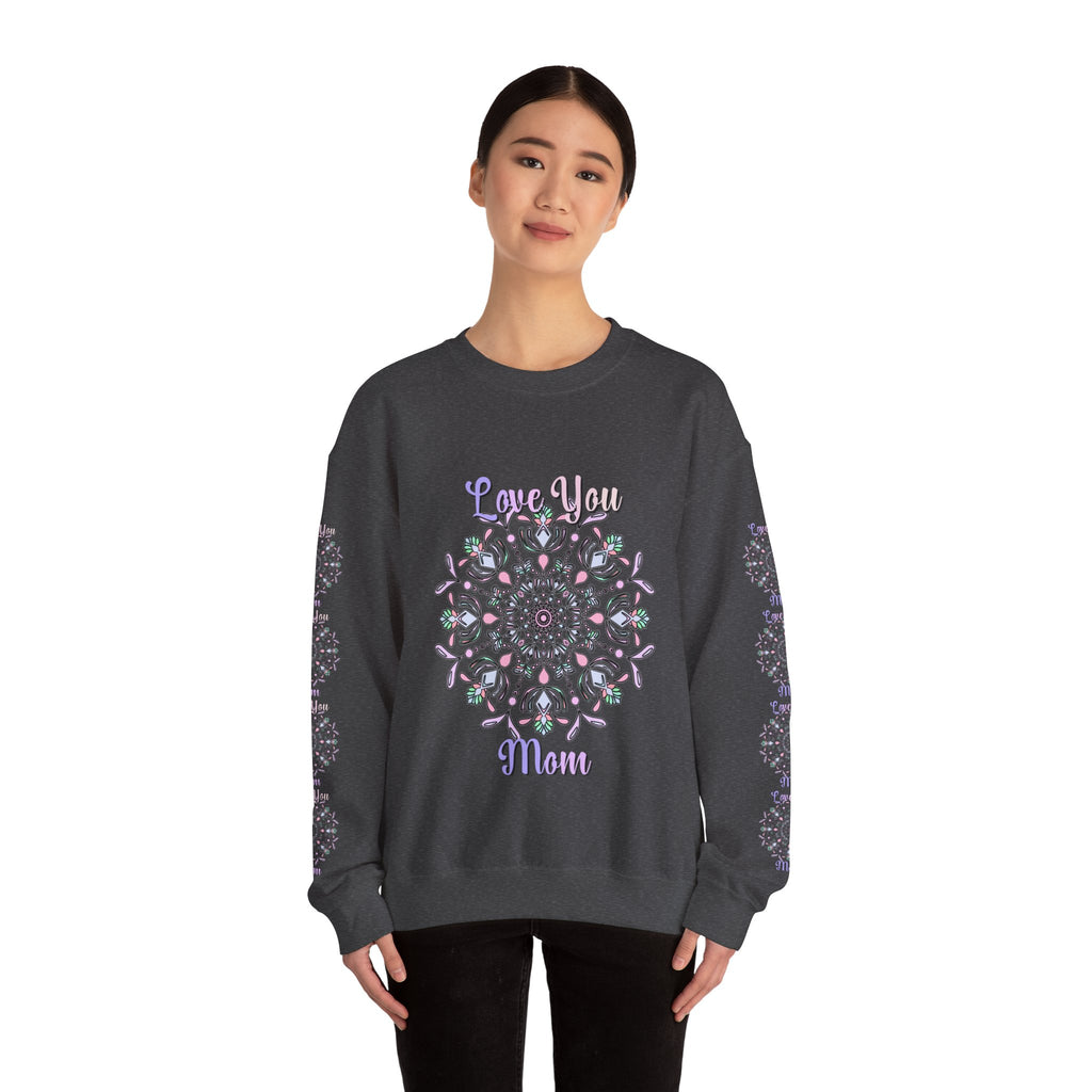 Felpa Mandala "Mamma Potente" in Morbide Tonalità Pastello
