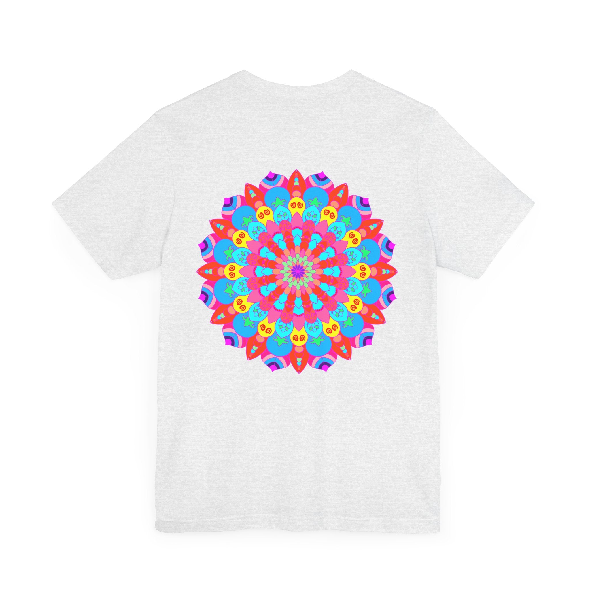 A beautiful and colorful mandala design tee promoting spiritual peace and harmony