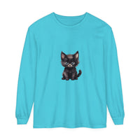 Cute Kitten with Blue Eyes Long Sleeve T-Shirt Alt Text 7