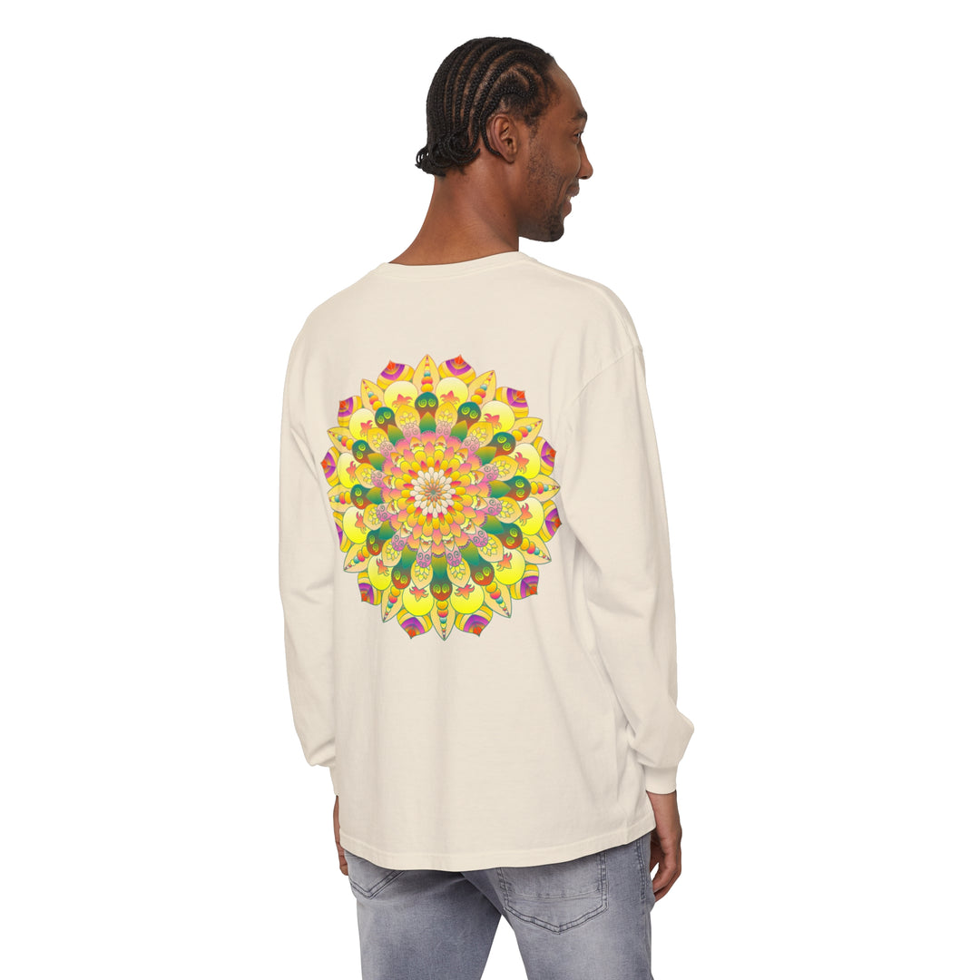 Colorful and intricate mandala design long sleeve t-shirt for everyone