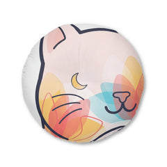 Dreamy Double-Exposure Cat Floor Pillow