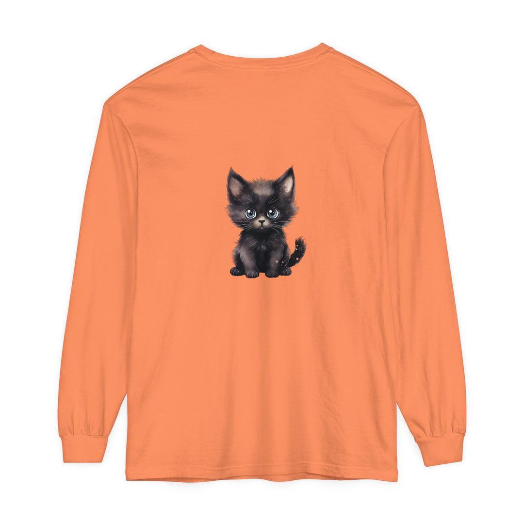 Cute Kitten with Blue Eyes Long Sleeve T-Shirt Alt Text 18