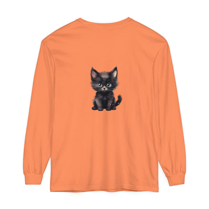 Cute Kitten with Blue Eyes Long Sleeve T-Shirt Alt Text 18