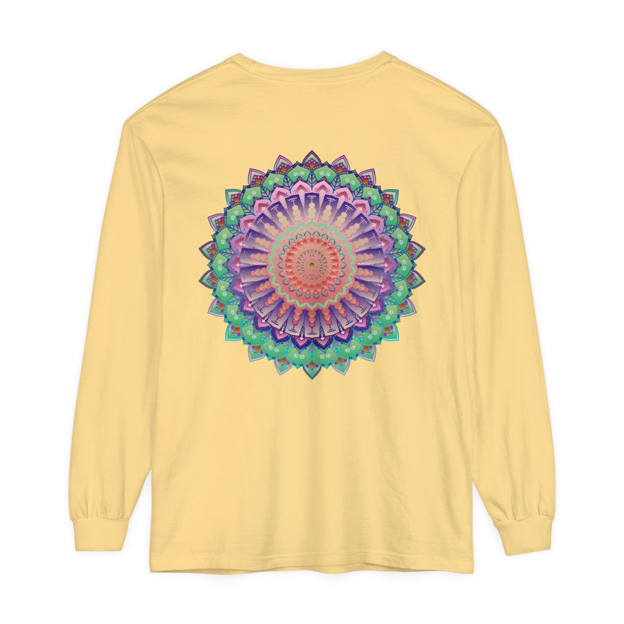 Colorful mandala long sleeve shirt suitable for both men and women