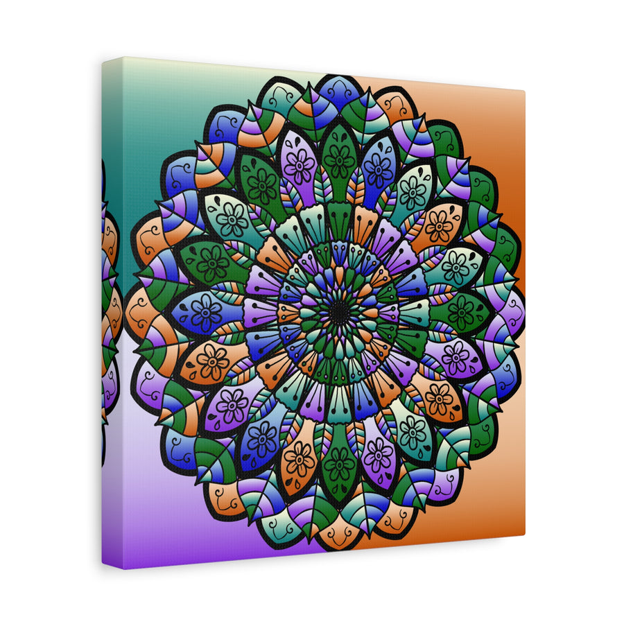 Colorful Mandala Wall Canvas — Stretched Matte Art