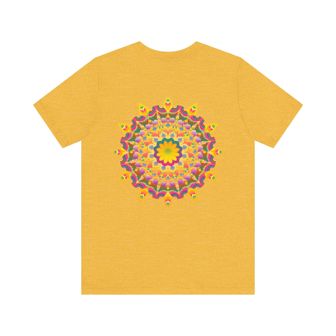 Vibrant Mandala Tee featuring intricate design symbolizing peace, harmony, and spirituality