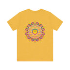 Vibrant Mandala Tee featuring intricate design symbolizing peace, harmony, and spirituality