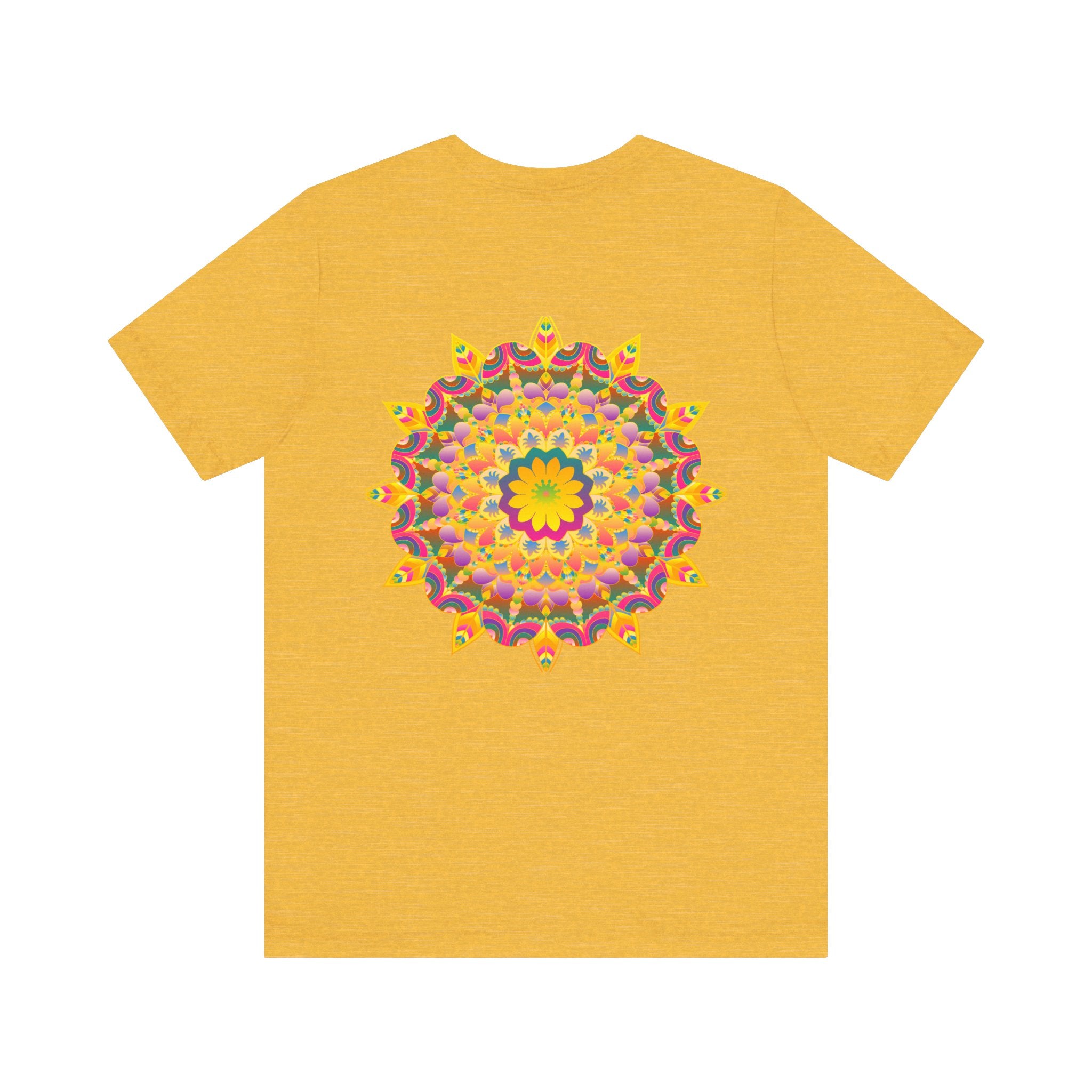 Vibrant Mandala Tee featuring intricate design symbolizing peace, harmony, and spirituality