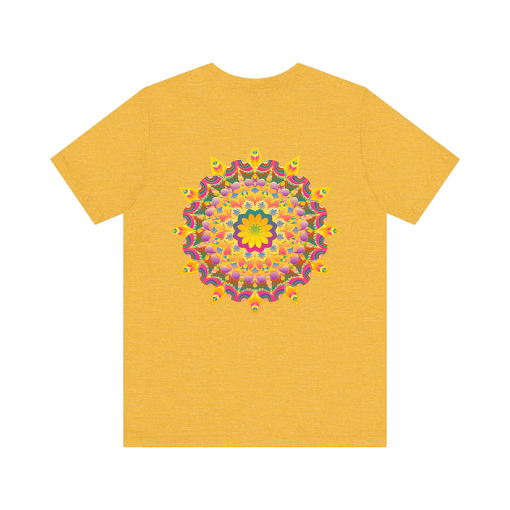 Vibrant Mandala Tee featuring intricate design symbolizing peace, harmony, and spirituality