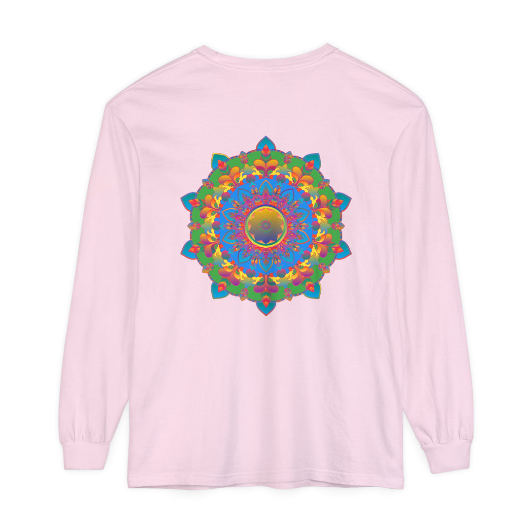 Vibrant and detailed mandala long sleeve t-shirt for a stylish look