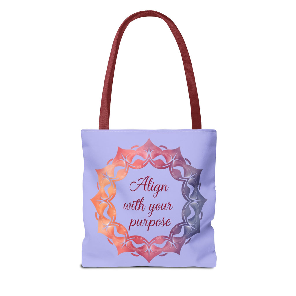 Vibrant orange and purple Mandala Tote Bag, perfect for everyday use