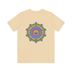 Vibrant Mandala Tee featuring a colorful spiritual design symbolizing peace and harmony for a tranquil and peaceful lifestyle