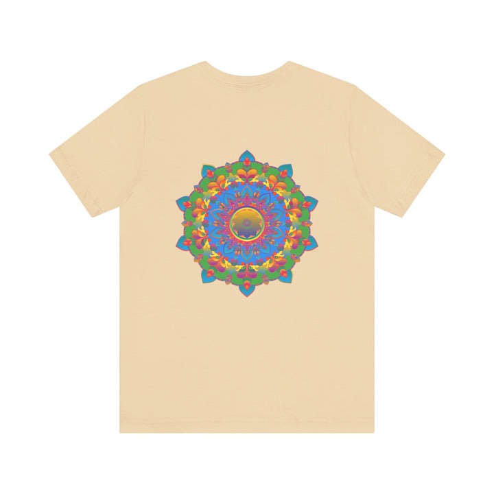 Vibrant Mandala Tee featuring a colorful spiritual design symbolizing peace and harmony for a tranquil and peaceful lifestyle