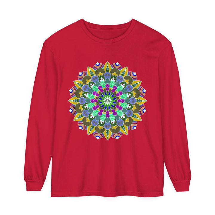 Colorful Mandala Long Sleeve T-Shirt - Spiritual Art 7