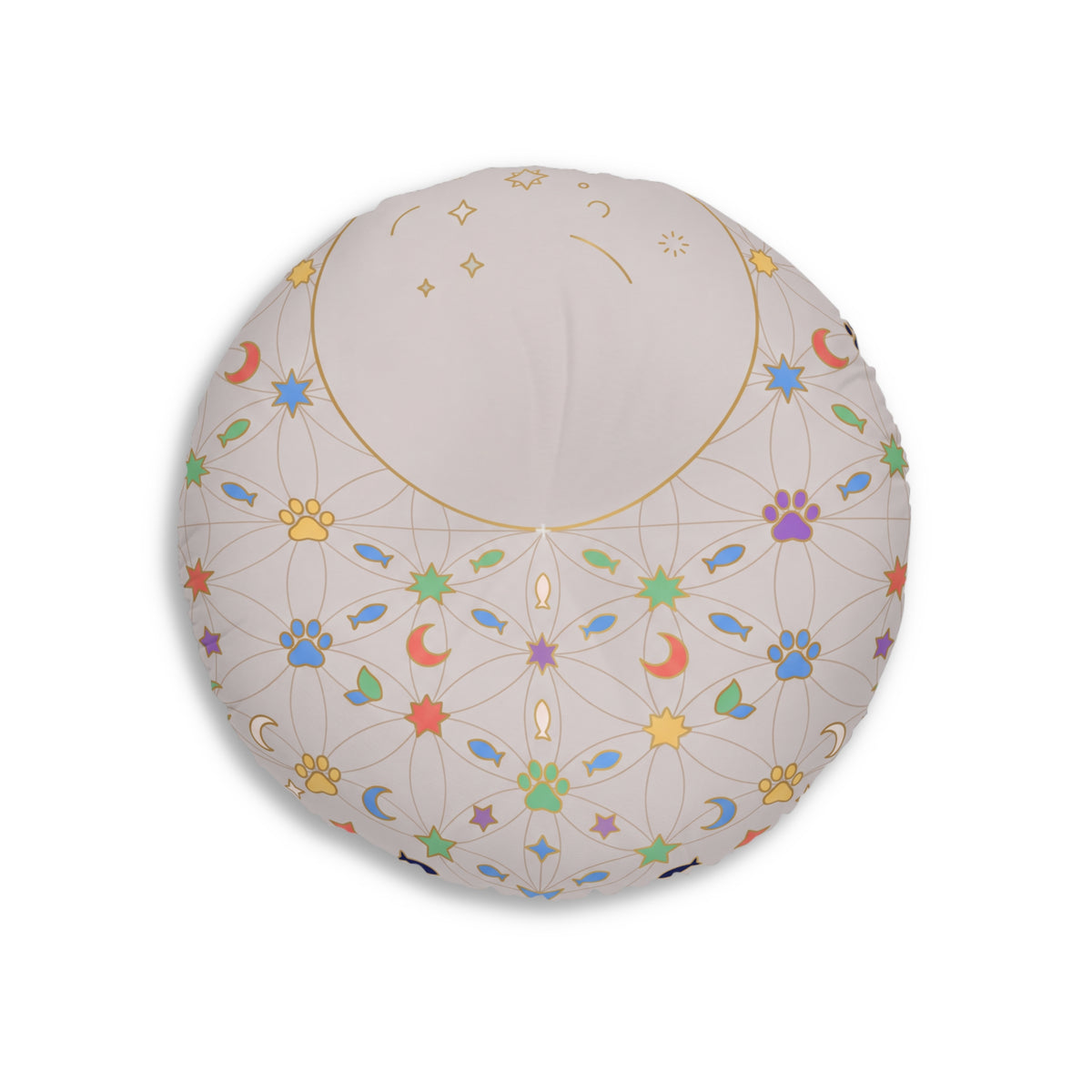 Purr-fectly Balanced Sacred Geometry Cat Floor Pillow