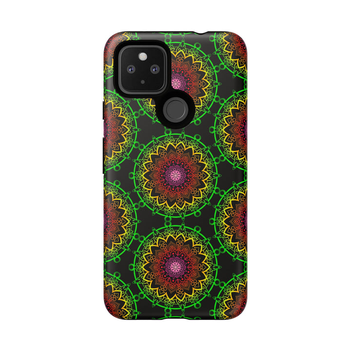 Artistic Mandala Phone Case with Bold Patterns and Modern Flair