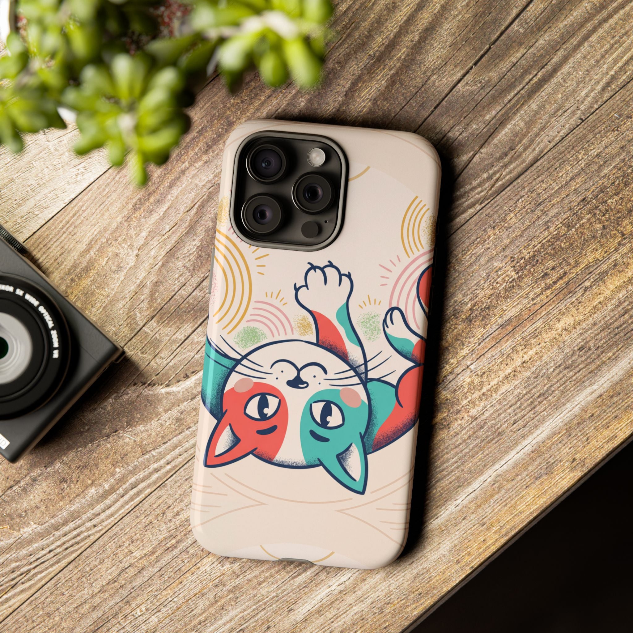Phone Case — Cute Retro Calico Cat Protective Cover