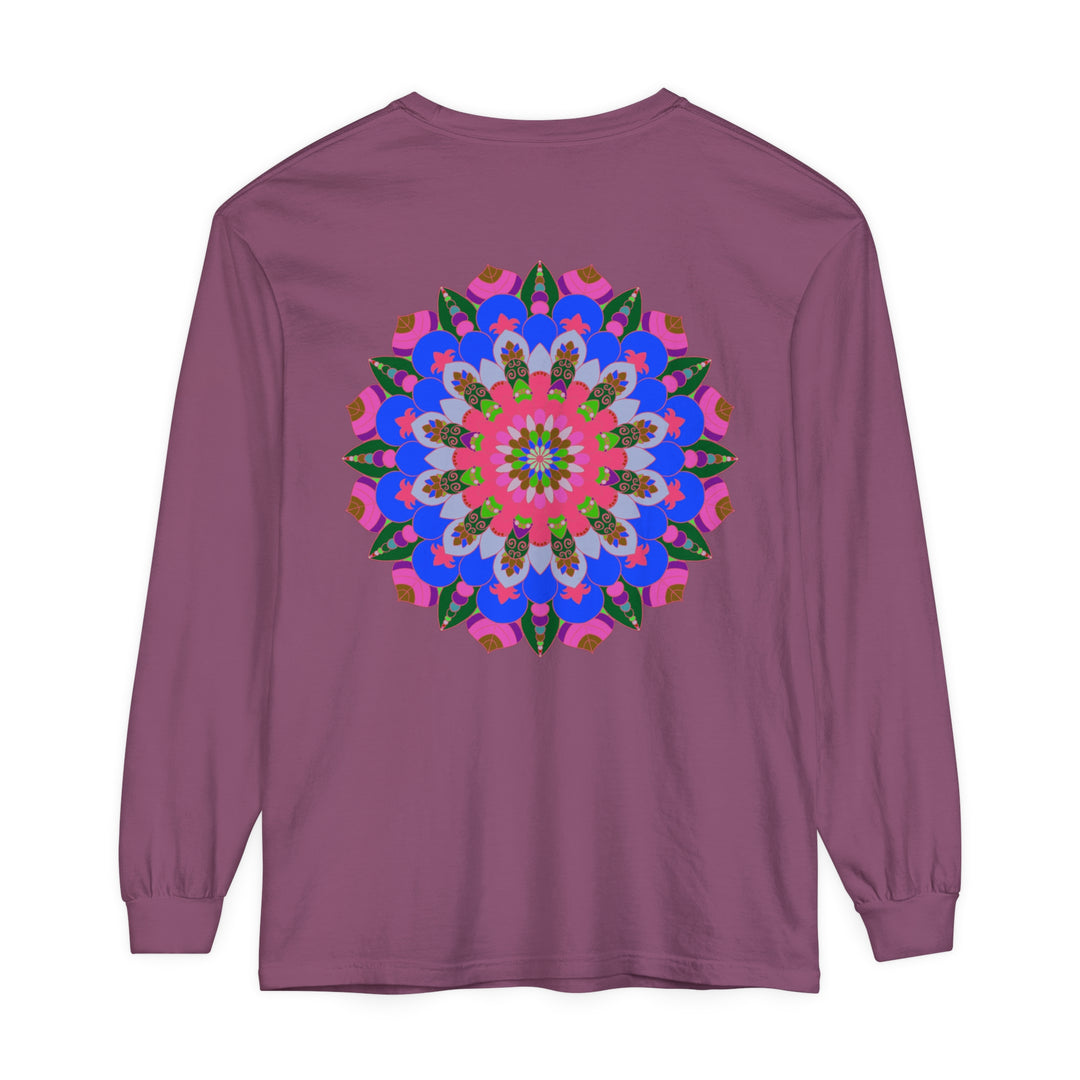 Beautiful and vibrant mandala long sleeve t-shirt for a unique style