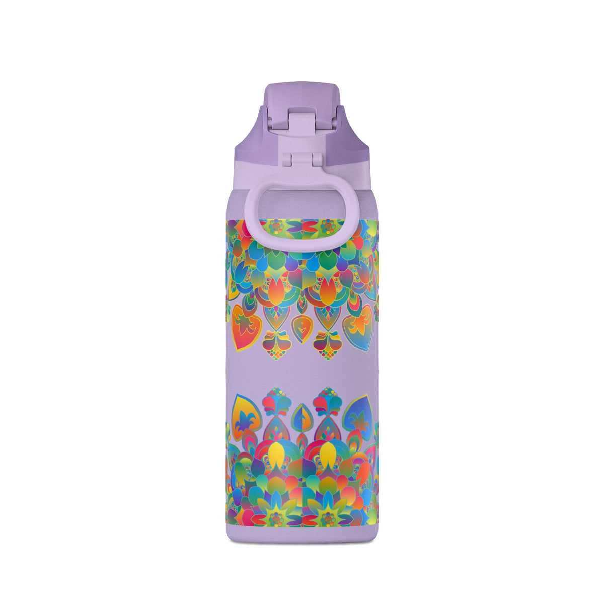 Insulated Water Bottle — Colorful Psychedelic Mandala 32oz
