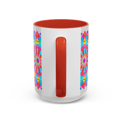 Eye-catching mandala pattern on a ceramic mug promoting peace and tranquility