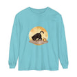 Black Cat Moonlit Mystery T-Shirt with Spooky Black Cat and Full Moon