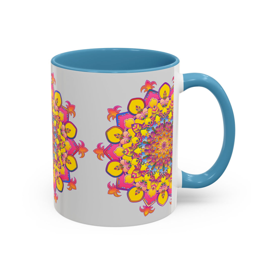 Colorful mandala art mug perfect for meditation and relaxation at home