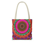 Colorful Mandala Tote Bag – Boho Psychedelic All-Over Print