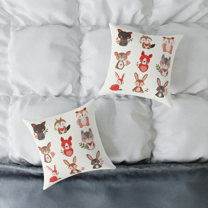 Whimsical Animal Print Pillow, Cozy Home Décor, Gift for Animal Lovers, Nursery Accent, Cute Throw Pillow, Seasonal Decoration