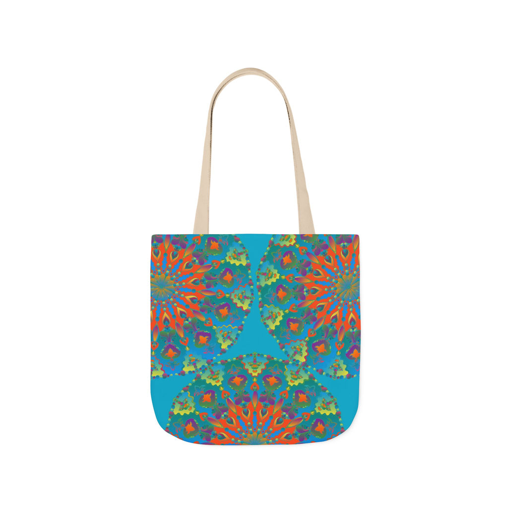 Canvas Tote Bag in Bright Tropical Colors for Summer Fun