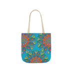 Canvas Tote Bag in Bright Tropical Colors for Summer Fun