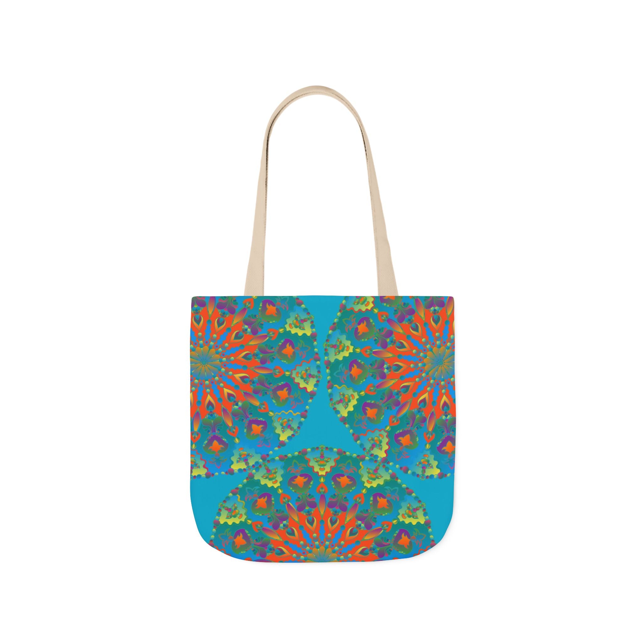 Canvas Tote Bag in Bright Tropical Colors for Summer Fun