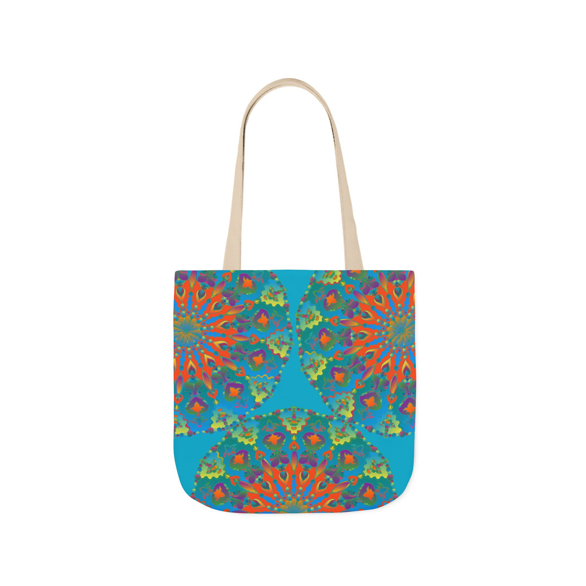 Canvas Tote Bag in Bright Tropical Colors for Summer Fun