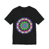 Beautiful and detailed mandala design tee in vibrant and colorful hues