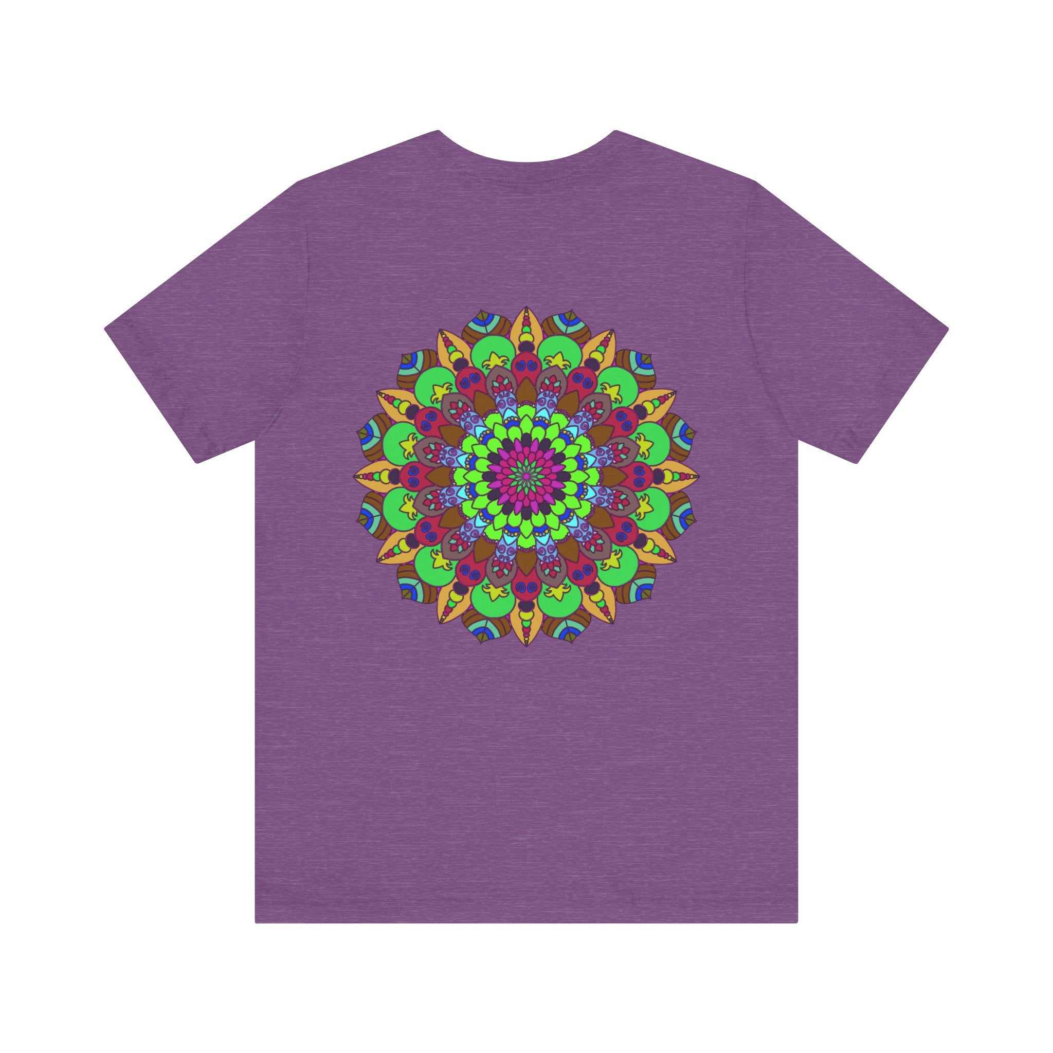 Vibrant Mandala T-Shirt featuring a colorful and intricate design that promotes peace and harmony, perfect for expressing your unique style and positive energy