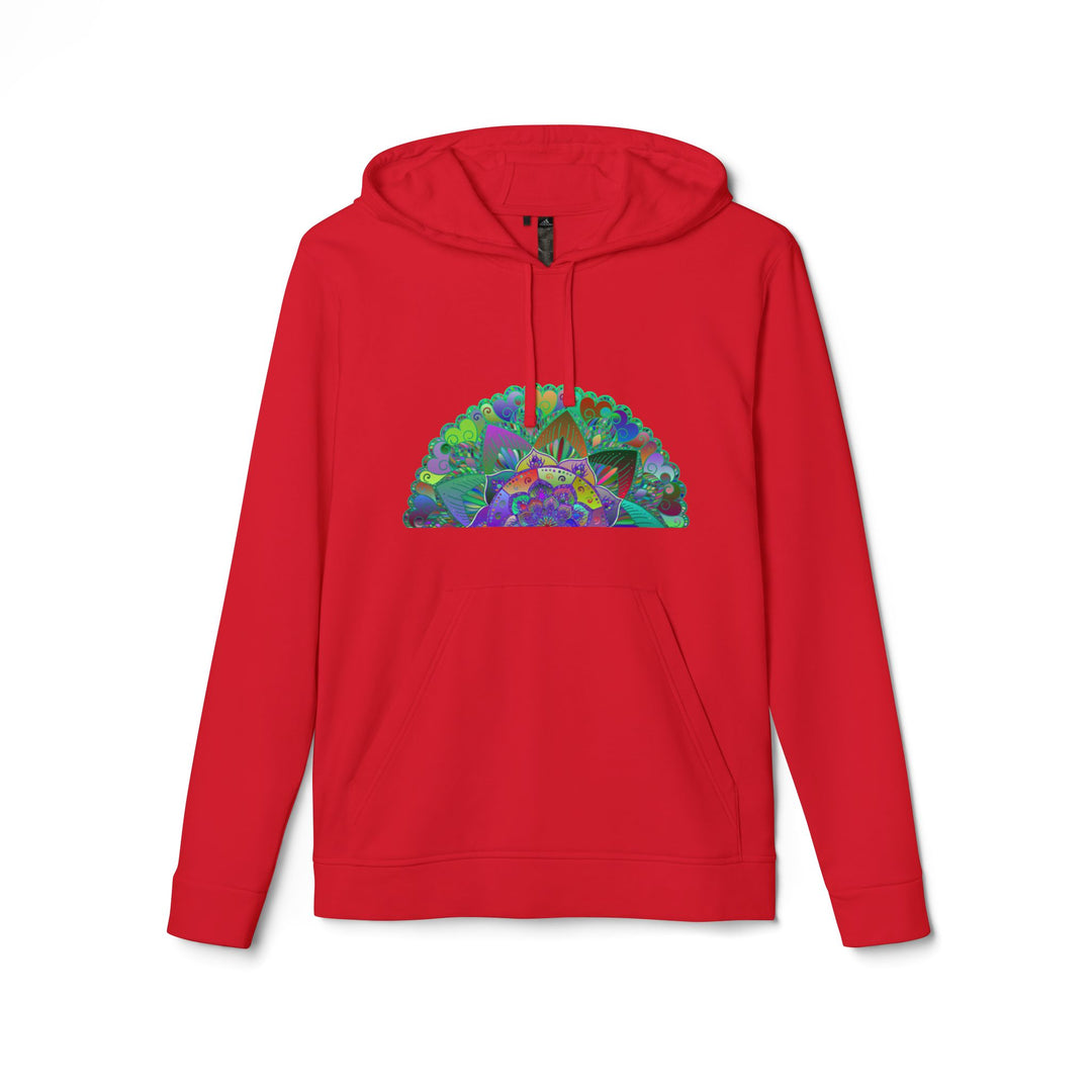 Adidas hoodie featuring a mesmerizing Psychedelic Mandala pattern