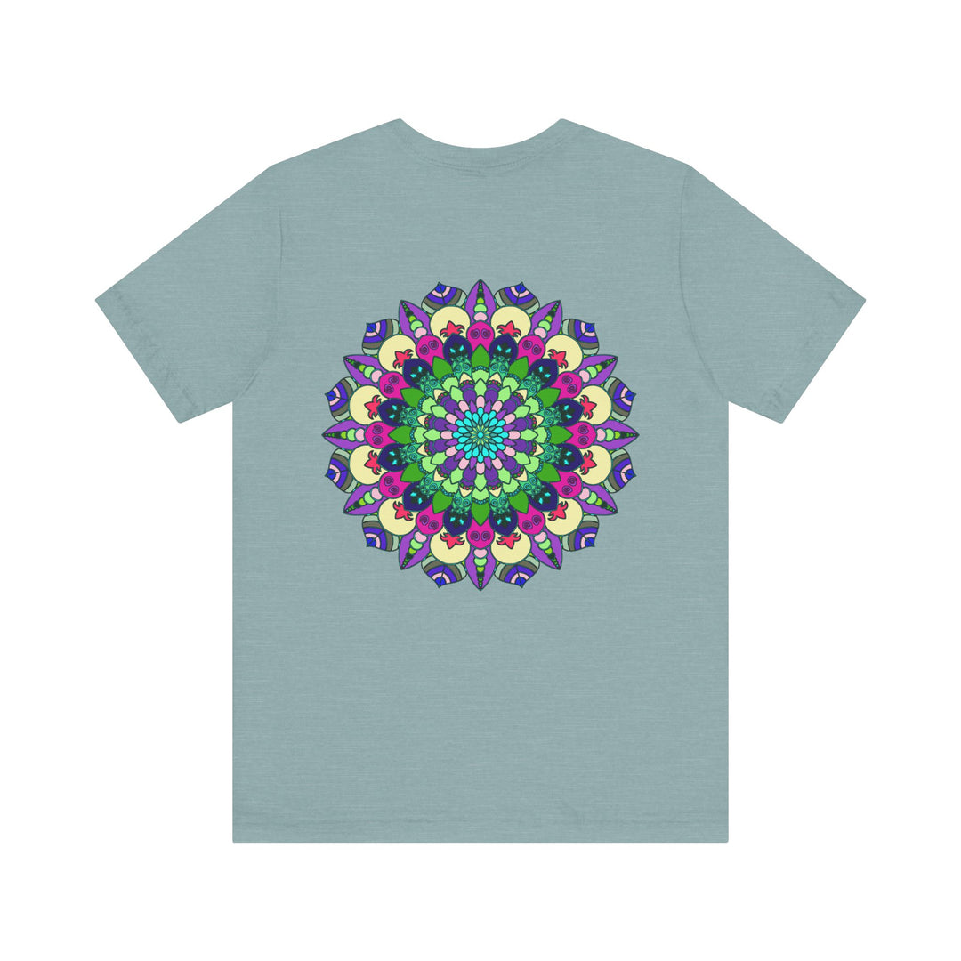 Vibrant and intricate mandala design on comfortable tee promoting spiritual peace and harmony