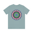 Vibrant and intricate mandala design on comfortable tee promoting spiritual peace and harmony
