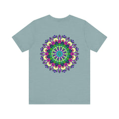 Vibrant and intricate mandala design on comfortable tee promoting spiritual peace and harmony