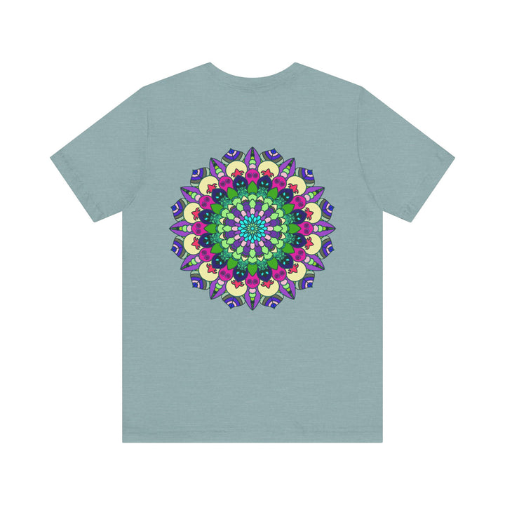 Vibrant and intricate mandala design on comfortable tee promoting spiritual peace and harmony