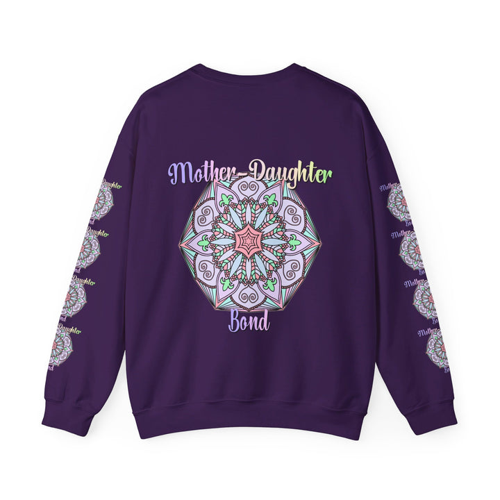 Handmade Mother-Daughter Mandala Sweatshirt featuring unique and colorful mandala pattern