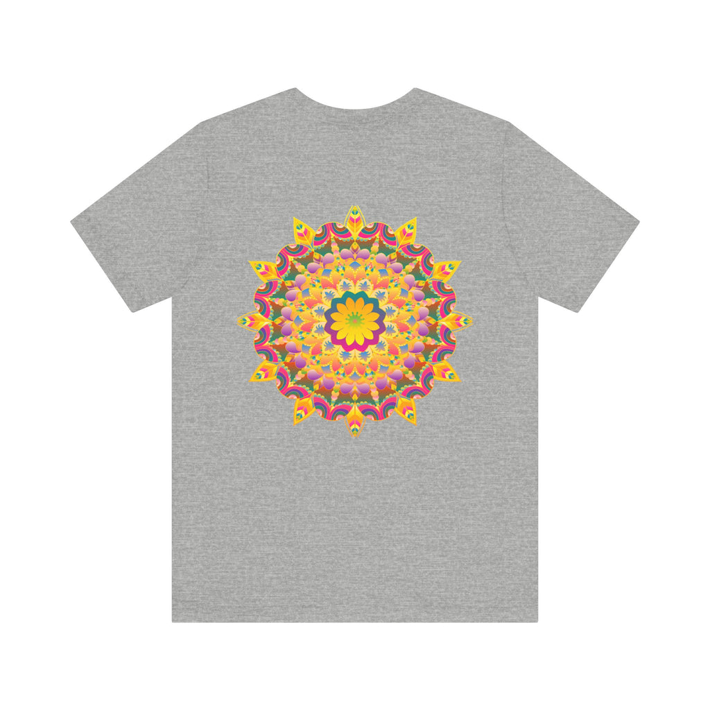Beautiful Vibrant Mandala Tee with Peace and Harmony design, perfect for promoting relaxation and positive energy