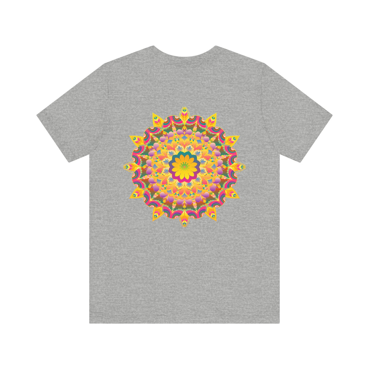 Beautiful Vibrant Mandala Tee with Peace and Harmony design, perfect for promoting relaxation and positive energy