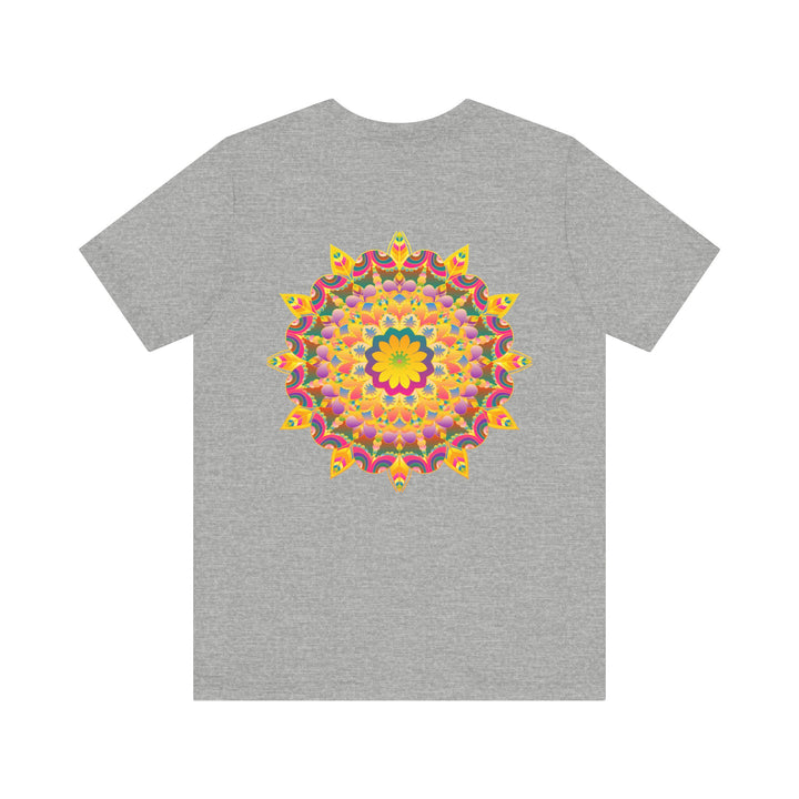 Beautiful Vibrant Mandala Tee with Peace and Harmony design, perfect for promoting relaxation and positive energy