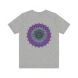 Beautiful purple mandala tee featuring intricate design for spiritual peace and harmony, perfect for yoga and meditation