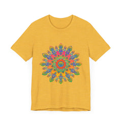 Vibrant Mandala Tee featuring an intricate and colorful design for a bohemian, free-spirited look