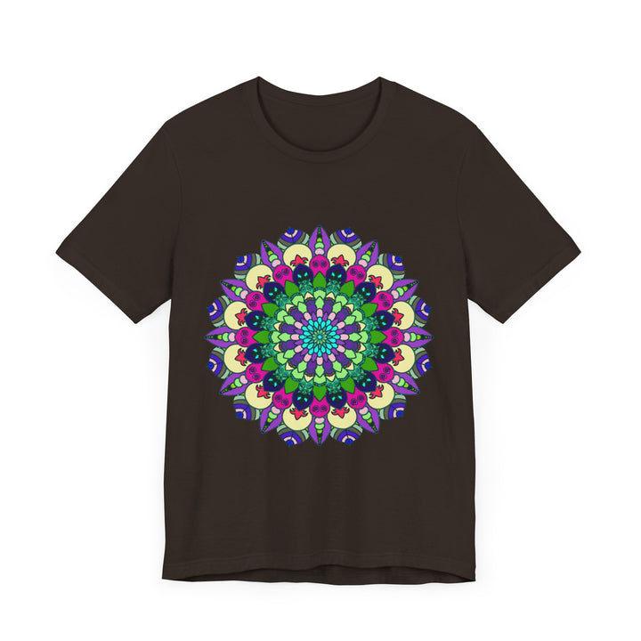 Vibrant Mandala Tee with a Colorful and Intricate Design, perfect for adding a pop of color and style to your wardrobe