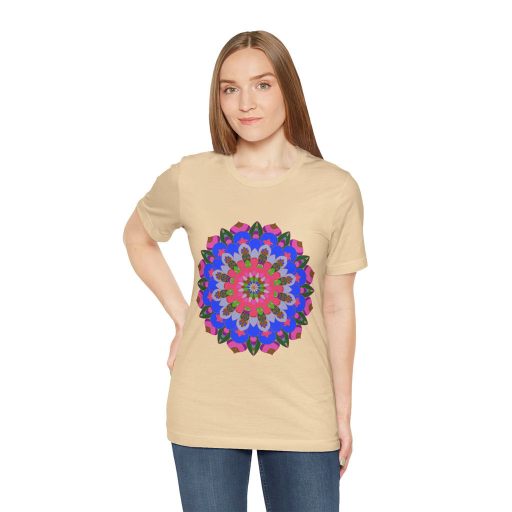 Colorful Mandala Geometric T-Shirt featuring vibrant and intricate design patterns