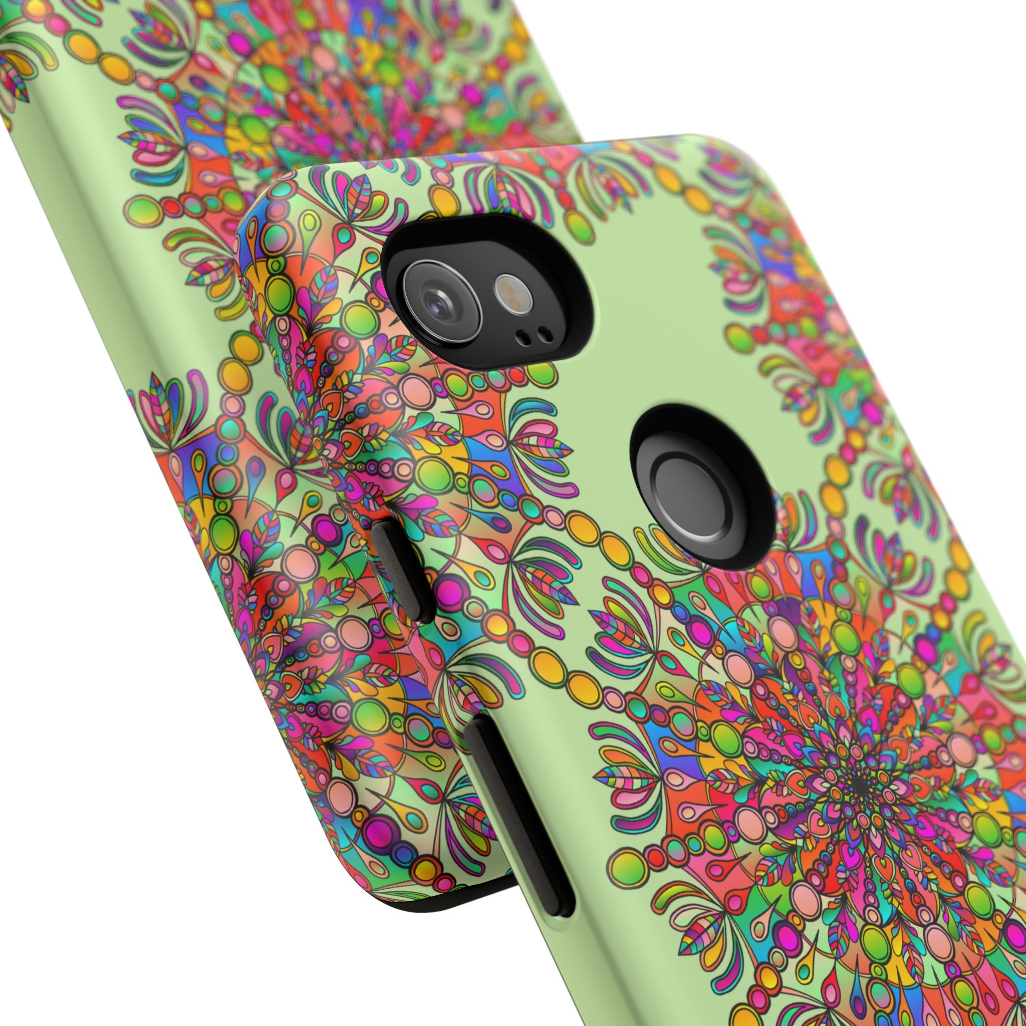 Custodia Vibrant Mandala per iPhone e Google Pixel | Custodie resistenti