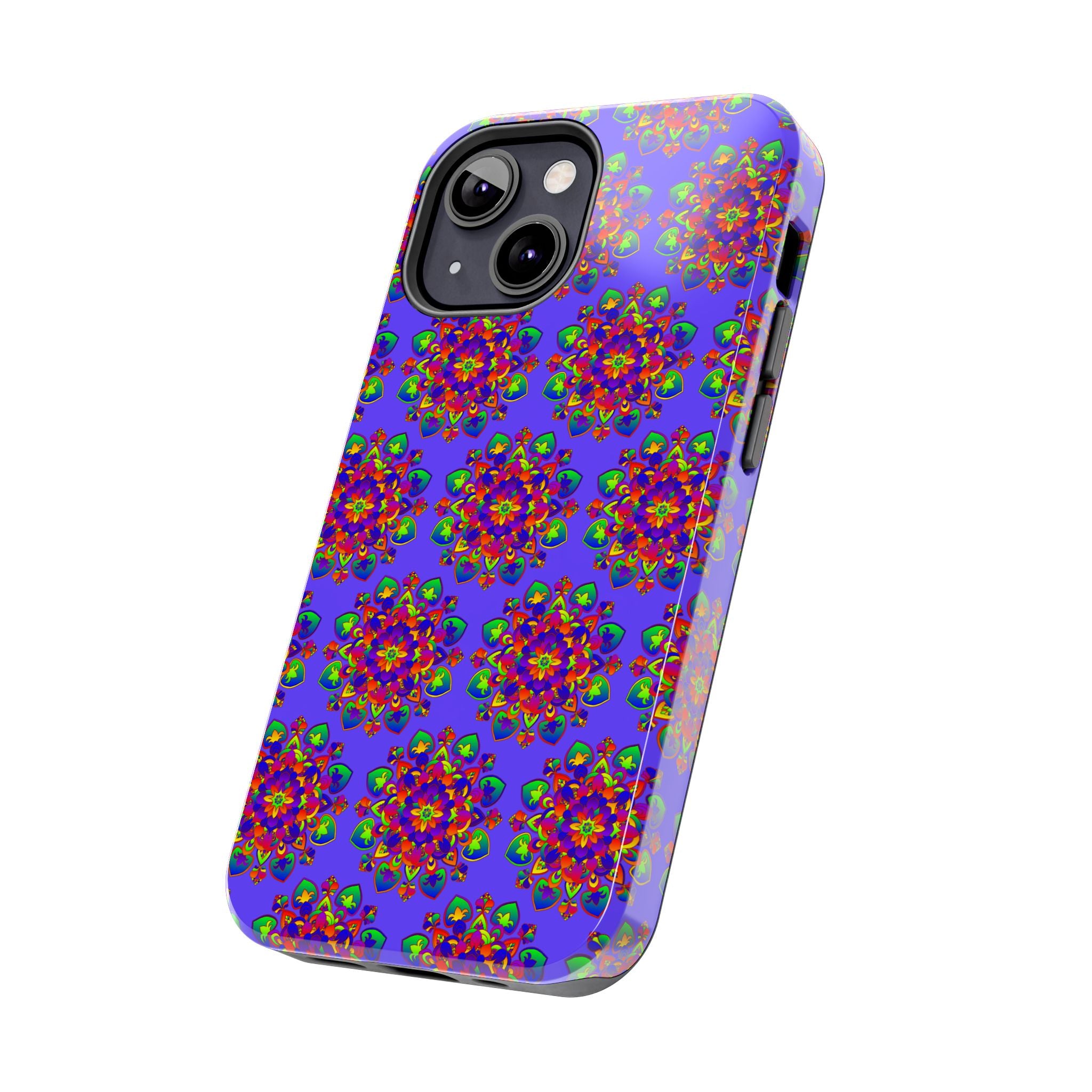 Tiled Hand Drawn Mandala Rainbow Phone Case - Standard alt text 69